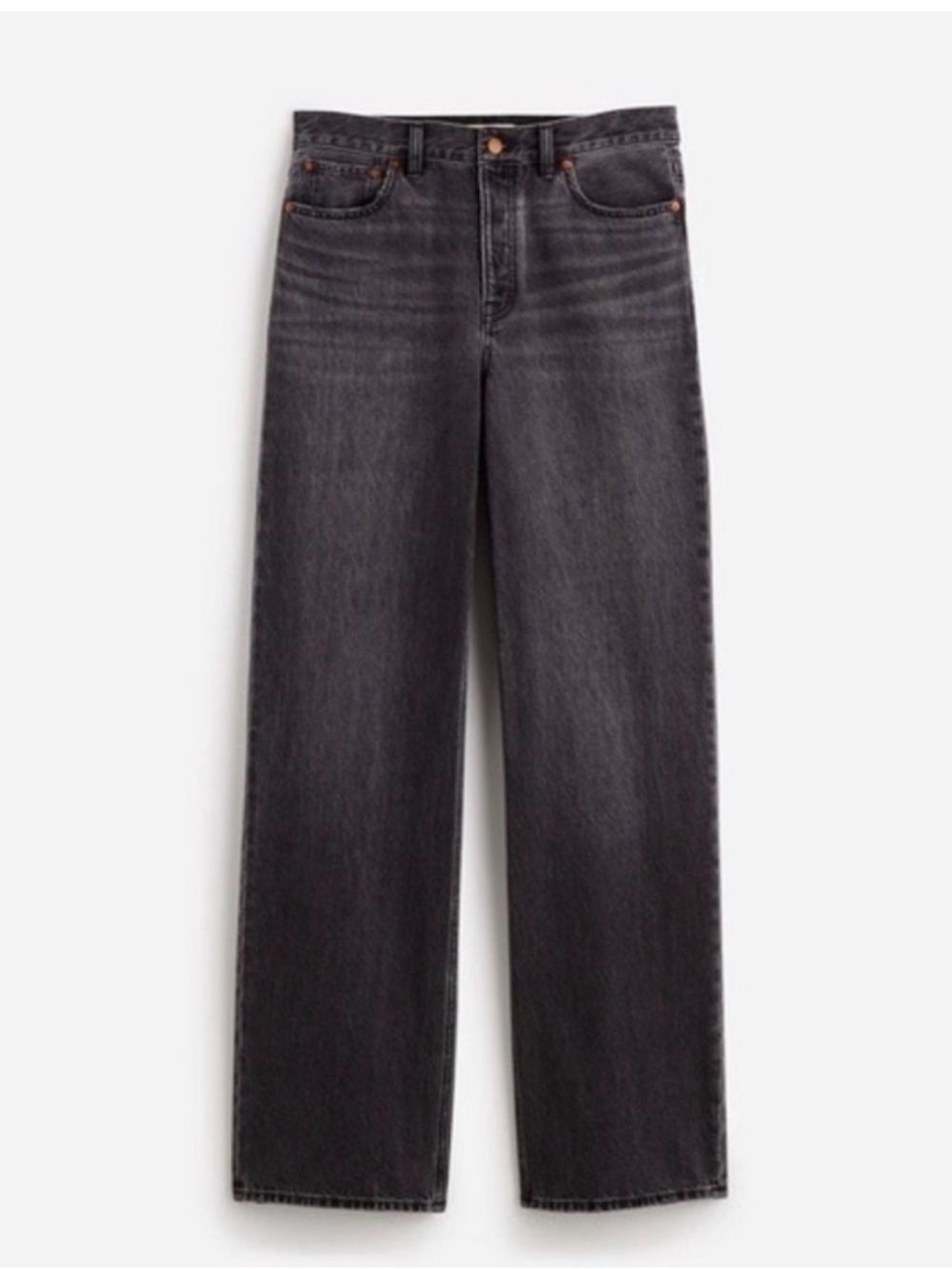 Madewell Women's Low Slouch Baggy Jean in Washed Black-Gray